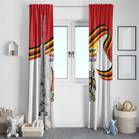 Uganda Independence Day Window Curtain Independence Monument - Coat Of Arms - Wonder Print Shop