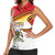 Personalized Uganda Independence Day Women Sleeveless Polo Shirt Independence Monument - Coat Of Arms - Wonder Print Shop