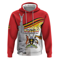 Personalized Uganda Independence Day Zip Hoodie Independence Monument - Coat Of Arms - Wonder Print Shop