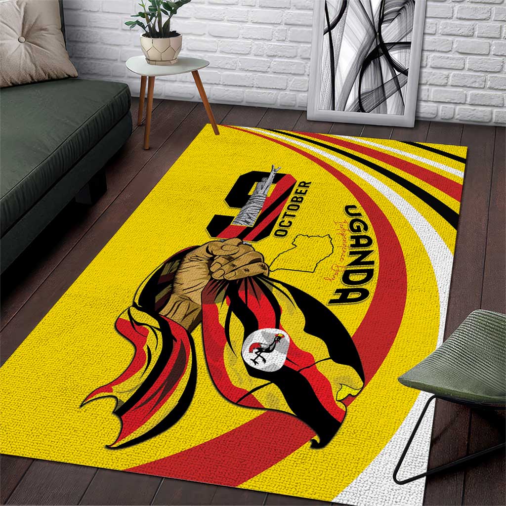 Uganda Area Rug 63rd Anniversary Of Independence - Wonder Print Shop