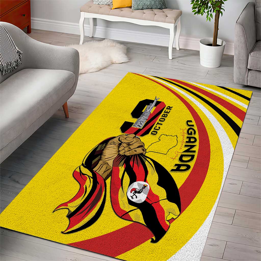 Uganda Area Rug 63rd Anniversary Of Independence - Wonder Print Shop