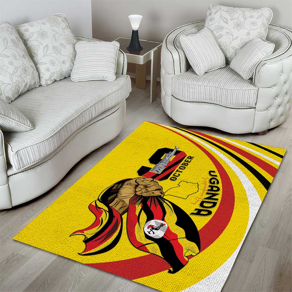 Uganda Area Rug 63rd Anniversary Of Independence - Wonder Print Shop