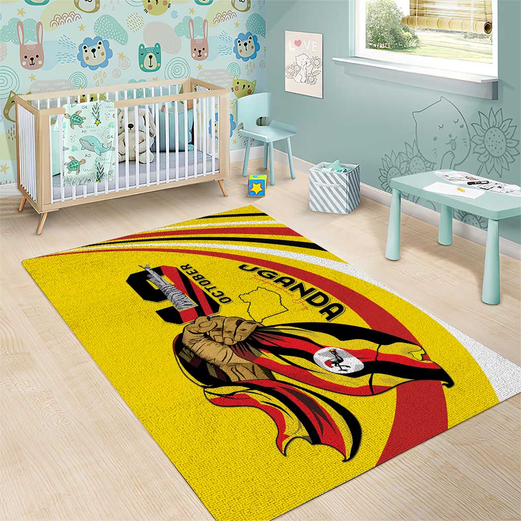 Uganda Area Rug 63rd Anniversary Of Independence - Wonder Print Shop