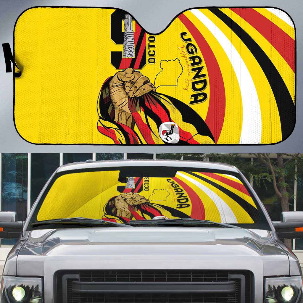 Uganda Auto Sun Shade 63rd Anniversary Of Independence - Wonder Print Shop