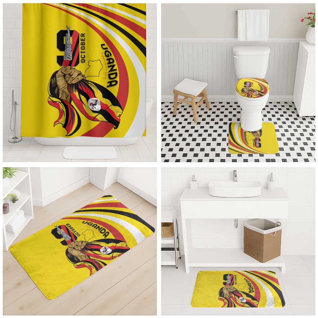 Uganda Bathroom Set 63rd Anniversary Of Independence - Wonder Print Shop