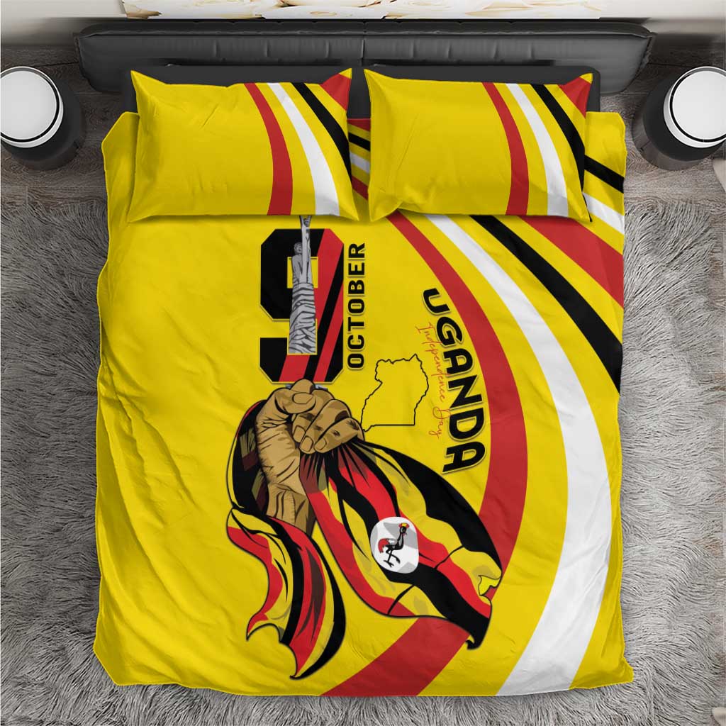 Uganda Bedding Set 63rd Anniversary Of Independence - Wonder Print Shop