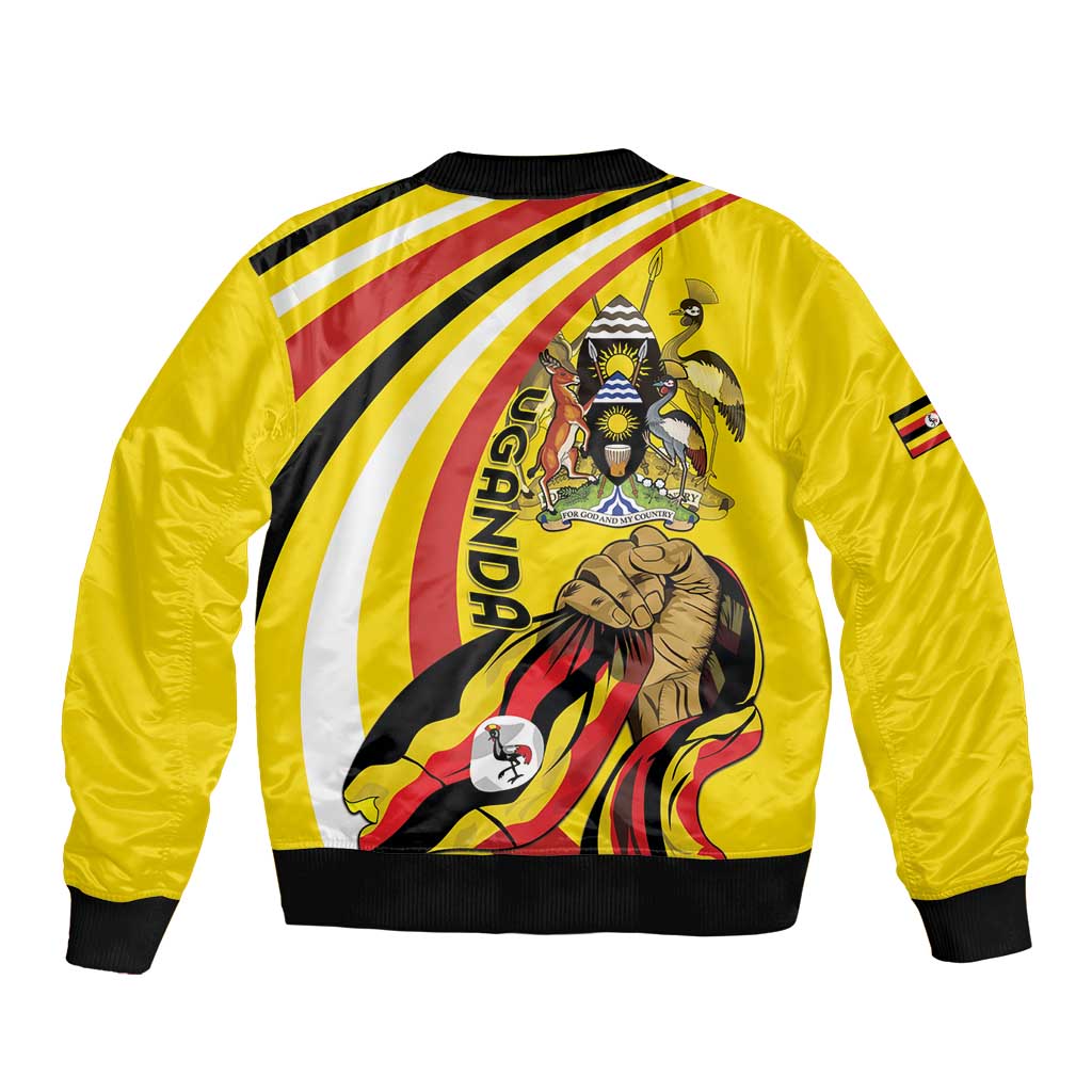 Uganda Bomber Jacket 63rd Anniversary Of Independence - Wonder Print Shop