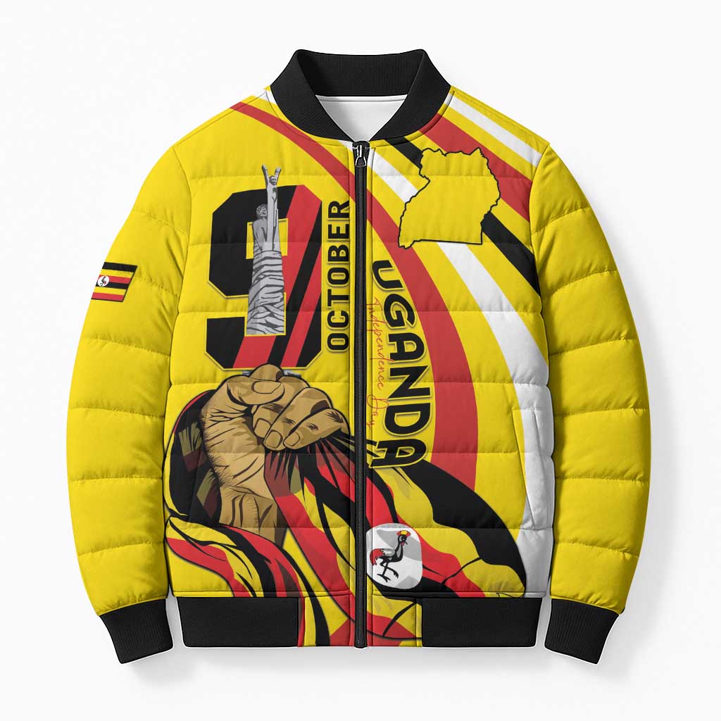 Uganda Bomber Puffer Jacket 63rd Anniversary Of Independence - Wonder Print Shop