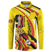 Uganda Button Sweatshirt 63rd Anniversary Of Independence - Wonder Print Shop