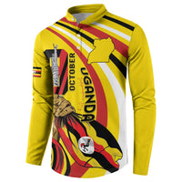 Uganda Button Sweatshirt 63rd Anniversary Of Independence - Wonder Print Shop
