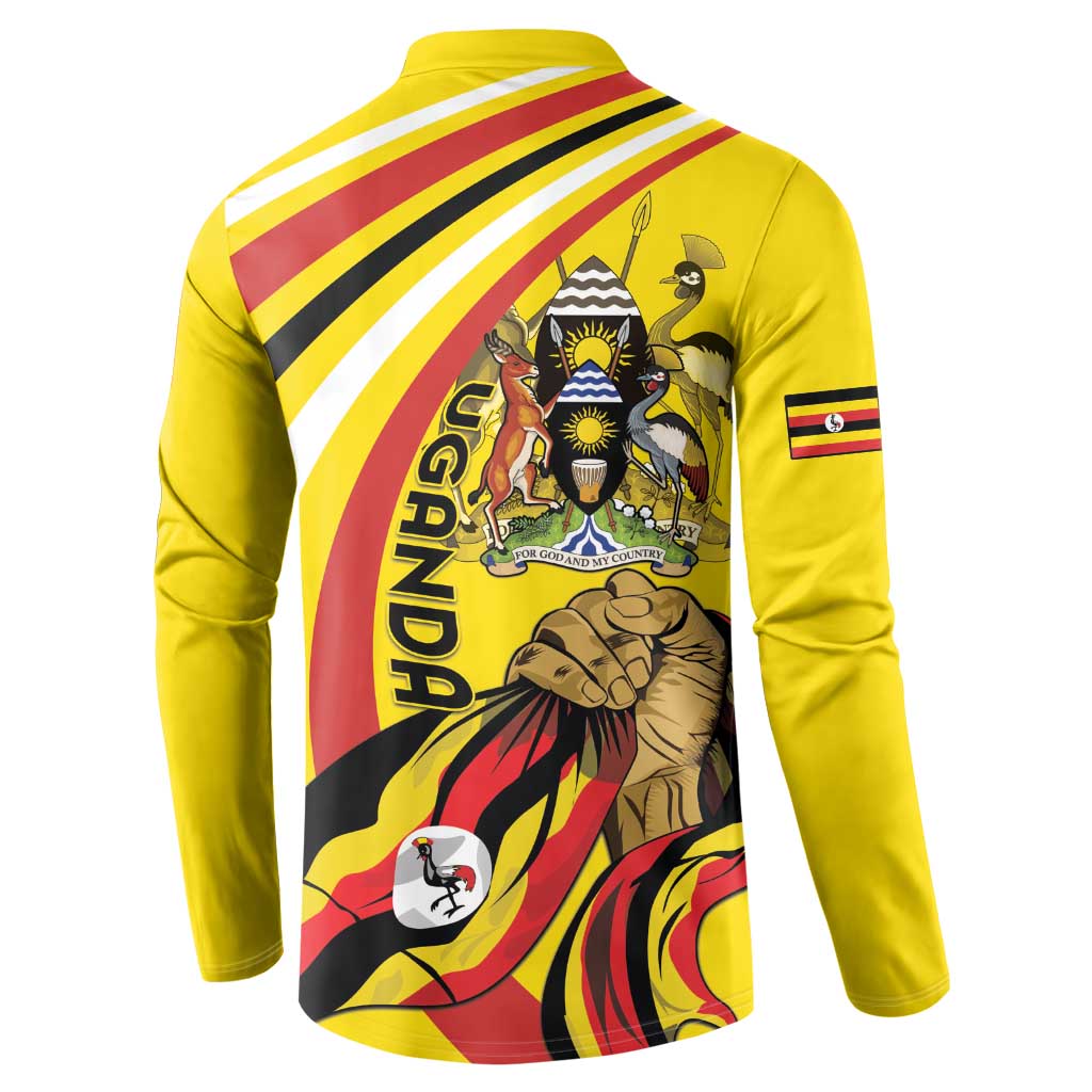 Uganda Button Sweatshirt 63rd Anniversary Of Independence - Wonder Print Shop