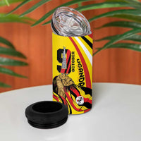 Uganda 4 in 1 Can Cooler Tumbler 63rd Anniversary Of Independence - Wonder Print Shop