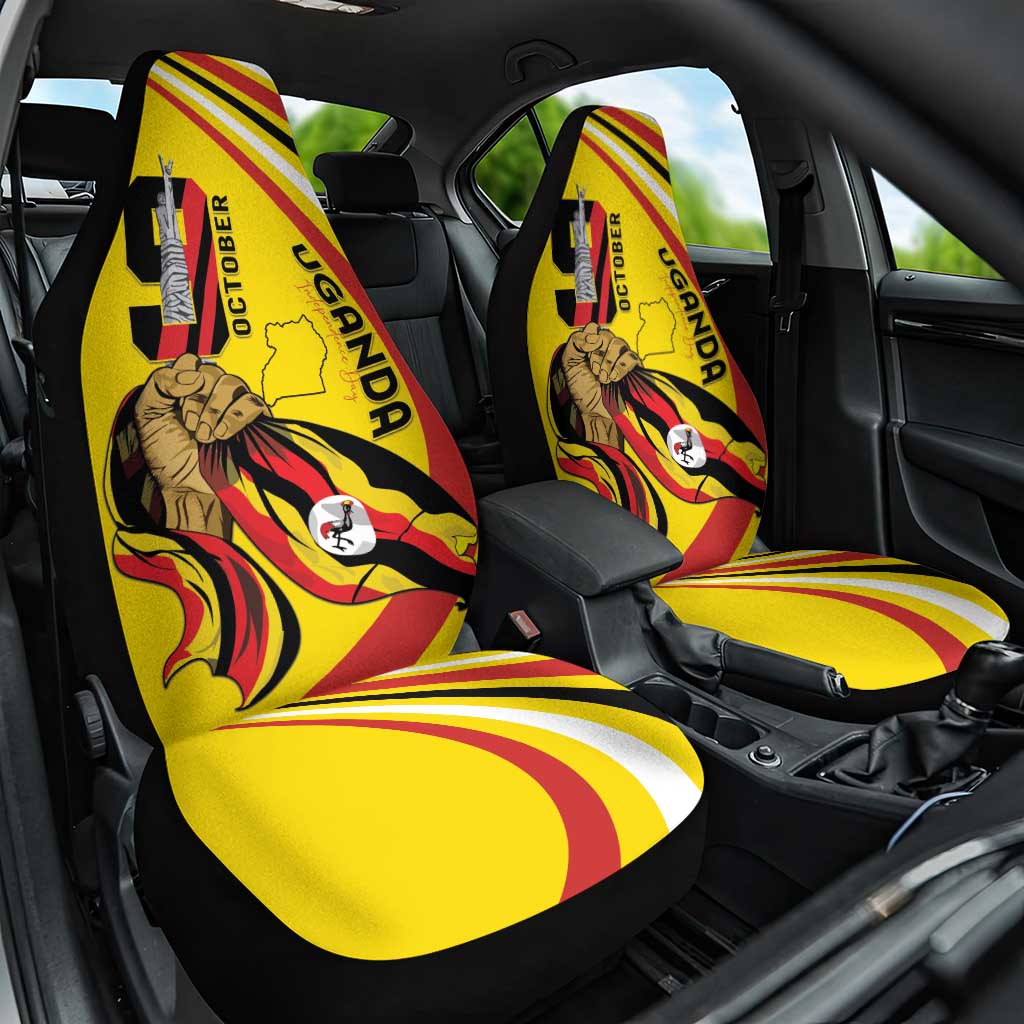 Uganda Car Seat Cover 63rd Anniversary Of Independence - Wonder Print Shop