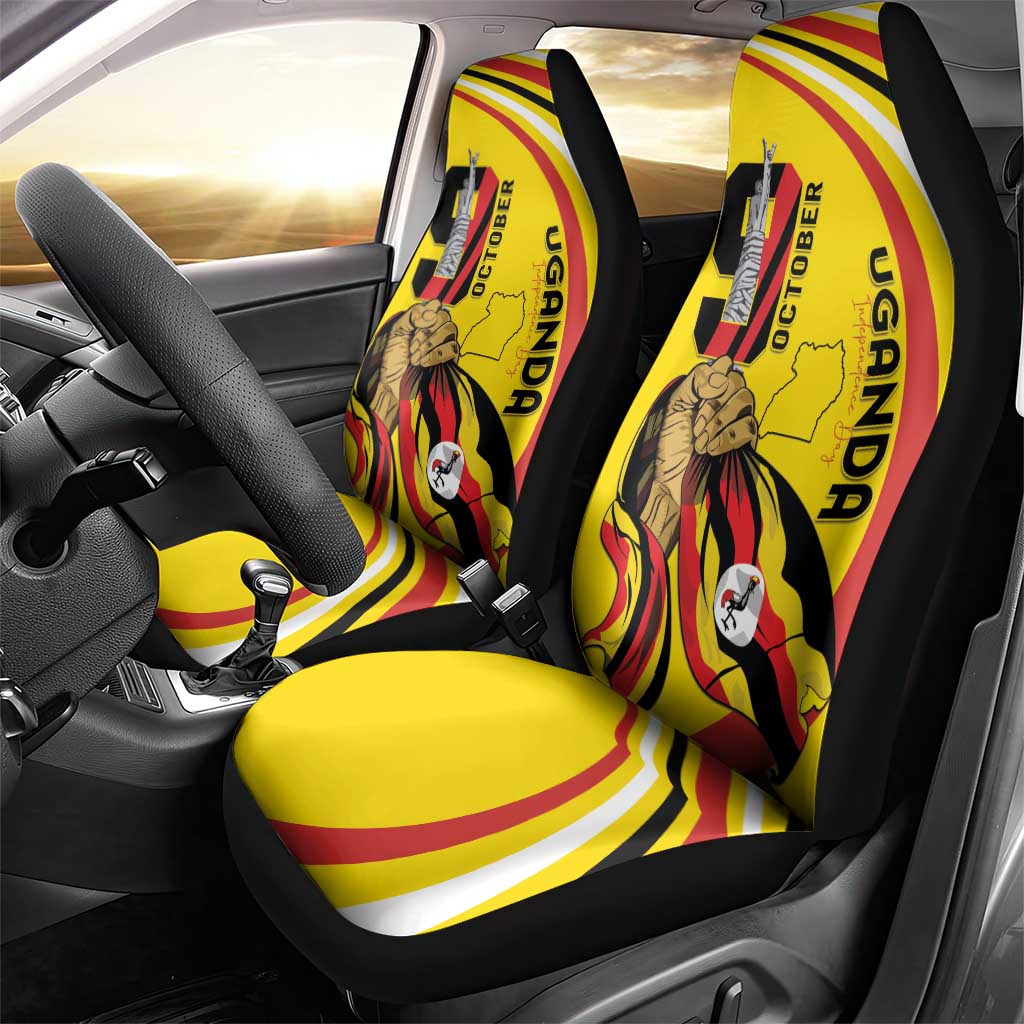Uganda Car Seat Cover 63rd Anniversary Of Independence - Wonder Print Shop