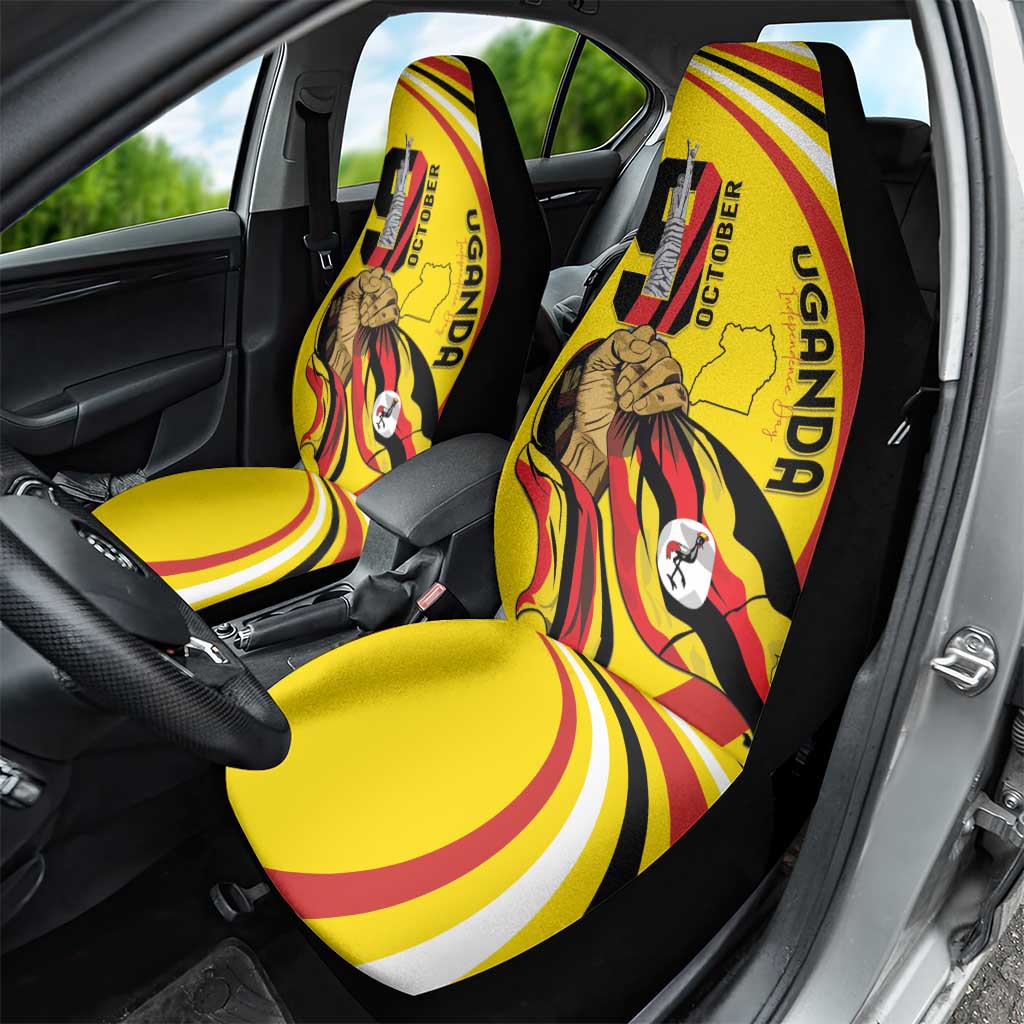 Uganda Car Seat Cover 63rd Anniversary Of Independence - Wonder Print Shop
