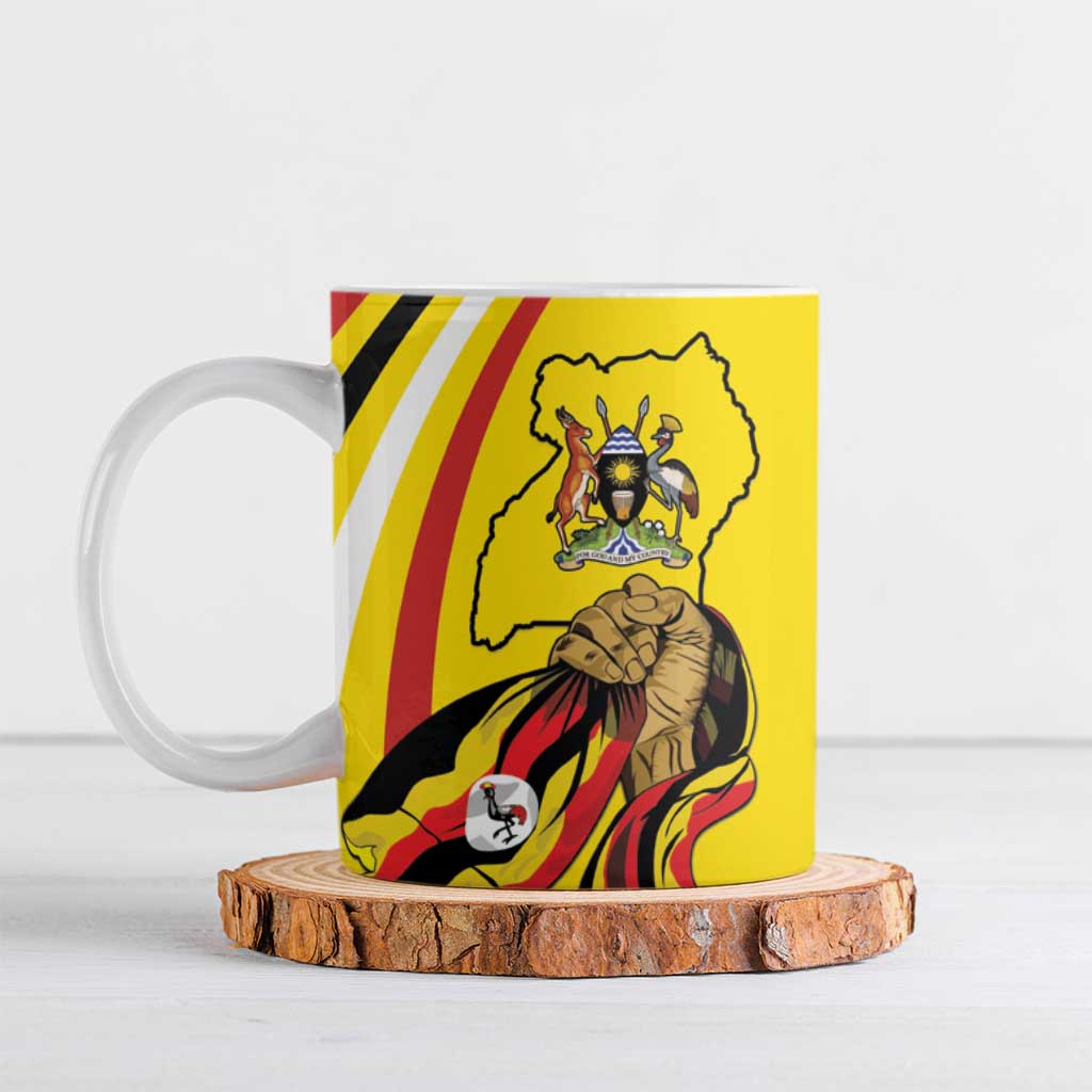 Uganda Ceramic Mug 63rd Anniversary Of Independence - Wonder Print Shop