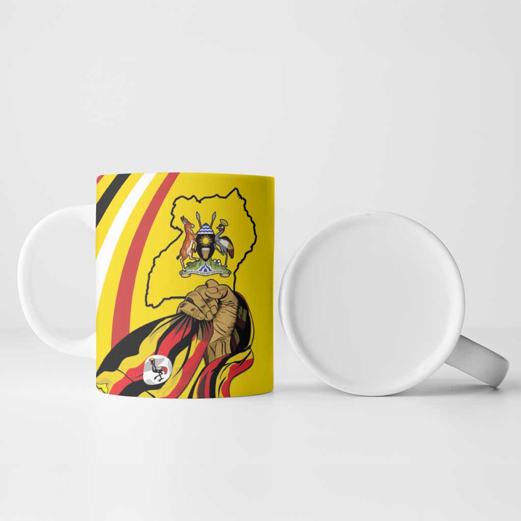 Uganda Ceramic Mug 63rd Anniversary Of Independence - Wonder Print Shop
