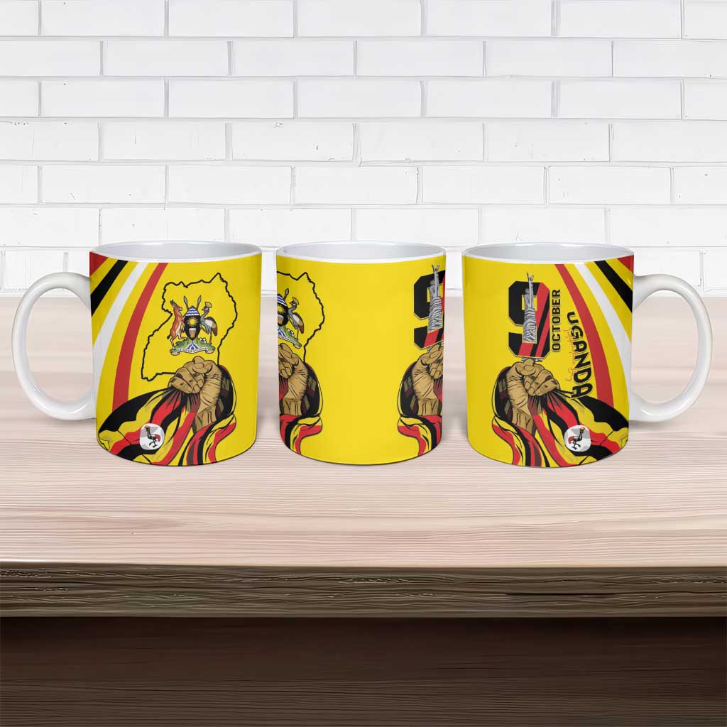 Uganda Ceramic Mug 63rd Anniversary Of Independence - Wonder Print Shop