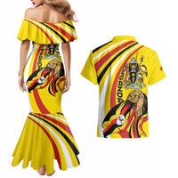 Uganda Couples Matching Mermaid Dress and Hawaiian Shirt 63rd Anniversary Of Independence - Wonder Print Shop