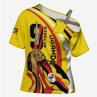Uganda Cross Shoulder Shirt 63rd Anniversary Of Independence - Wonder Print Shop