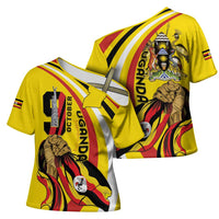 Uganda Cross Shoulder Shirt 63rd Anniversary Of Independence - Wonder Print Shop