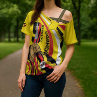 Uganda Cross Shoulder Shirt 63rd Anniversary Of Independence - Wonder Print Shop
