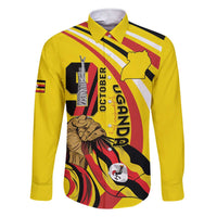 Uganda Family Matching Short Sleeve Bodycon Dress and Hawaiian Shirt 63rd Anniversary Of Independence - Wonder Print Shop