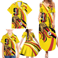 Uganda Family Matching Summer Maxi Dress and Hawaiian Shirt 63rd Anniversary Of Independence - Wonder Print Shop