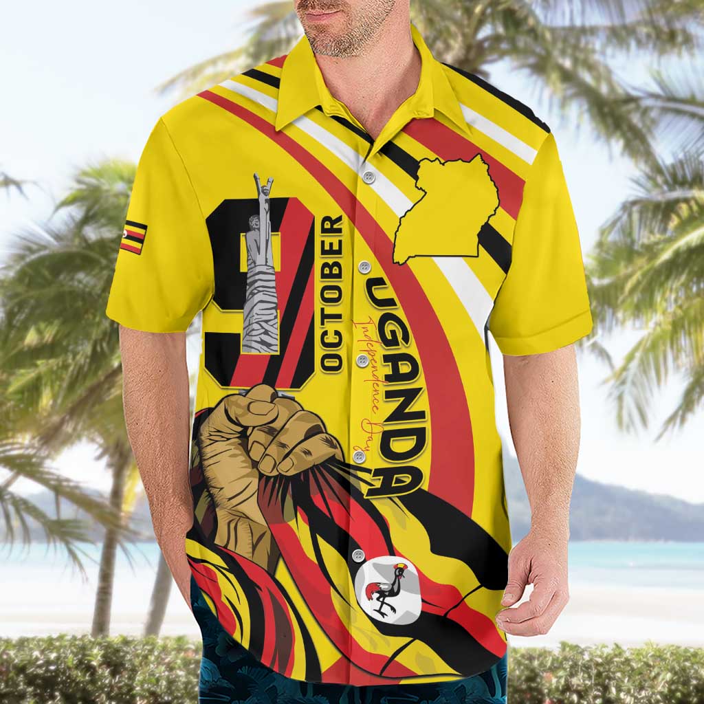 Uganda Hawaiian Shirt 63rd Anniversary Of Independence - Wonder Print Shop
