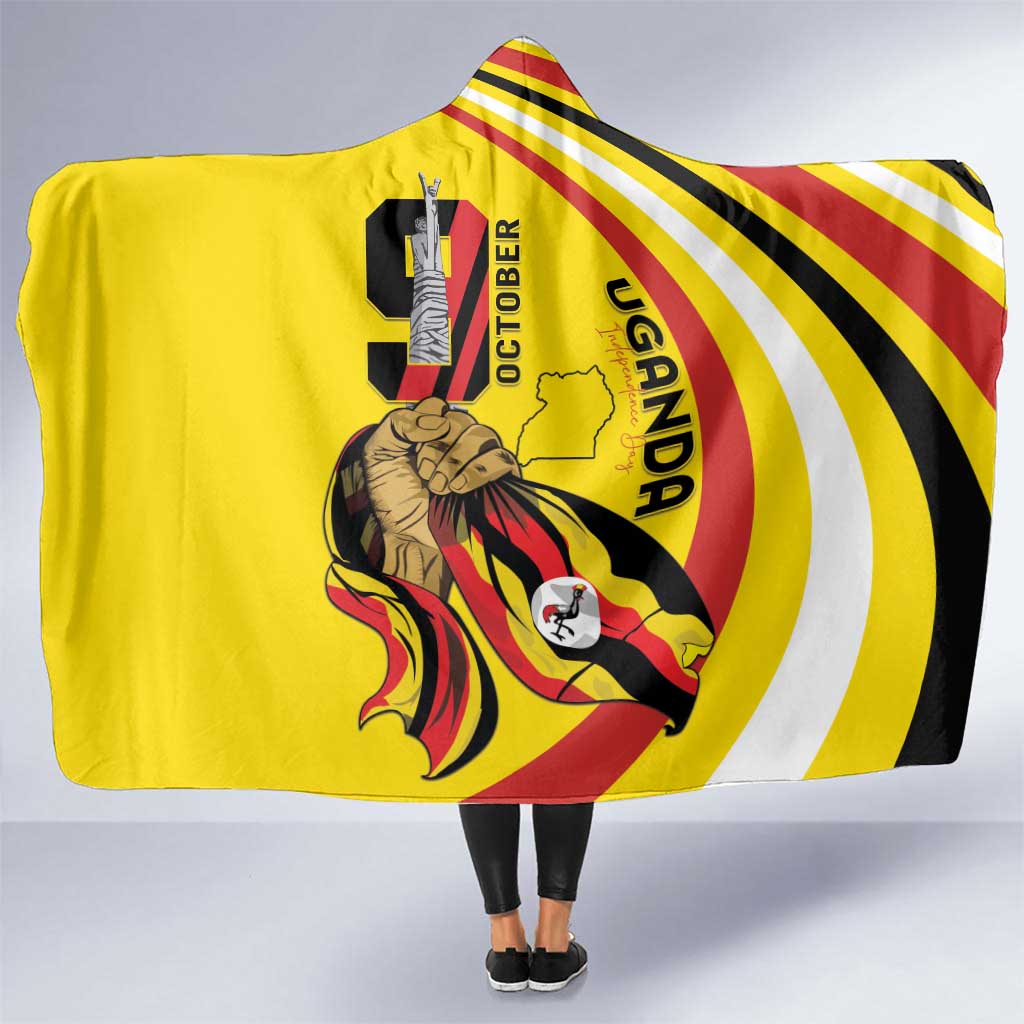 Uganda Hooded Blanket 63rd Anniversary Of Independence - Wonder Print Shop
