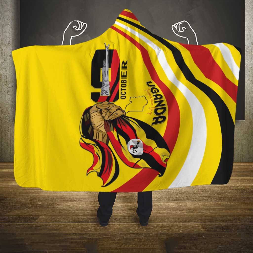 Uganda Hooded Blanket 63rd Anniversary Of Independence - Wonder Print Shop