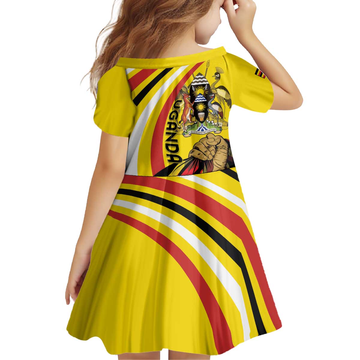 Uganda Kid Short Sleeve Dress 63rd Anniversary Of Independence - Wonder Print Shop