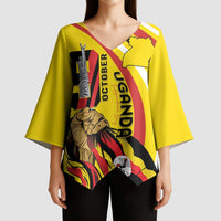 Uganda Kimono Sleeve Blouse 63rd Anniversary Of Independence - Wonder Print Shop