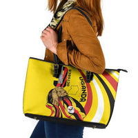Uganda Leather Tote Bag 63rd Anniversary Of Independence - Wonder Print Shop