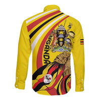 Uganda Long Sleeve Button Shirt 63rd Anniversary Of Independence - Wonder Print Shop