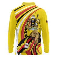 Uganda Long Sleeve Polo Shirt 63rd Anniversary Of Independence - Wonder Print Shop