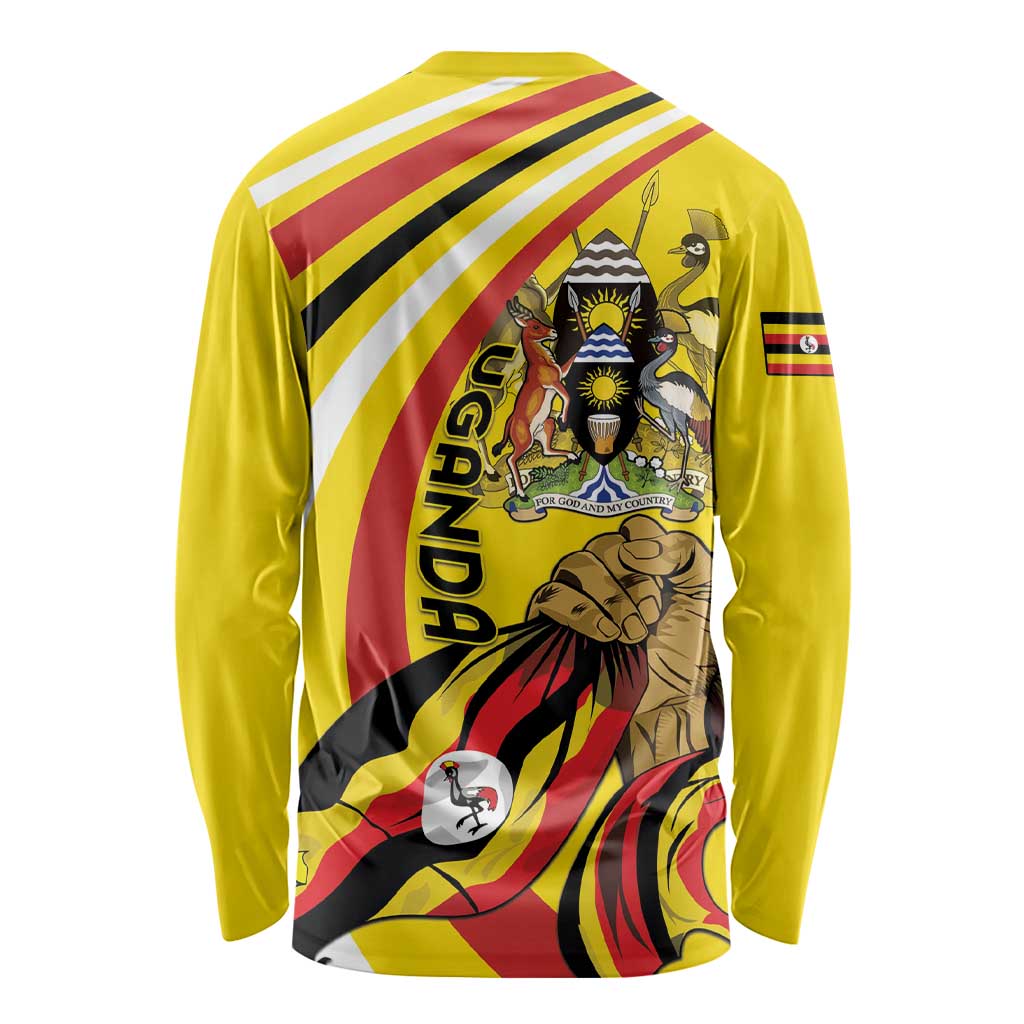 Uganda Long Sleeve Shirt 63rd Anniversary Of Independence - Wonder Print Shop
