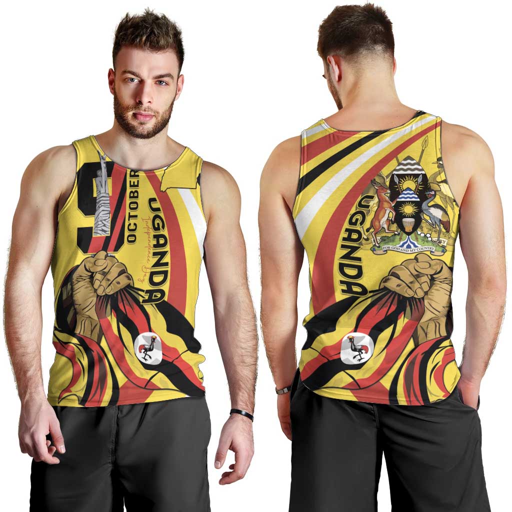 Uganda Men Tank Top 63rd Anniversary Of Independence - Wonder Print Shop