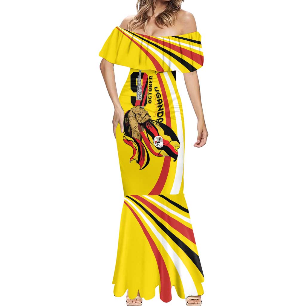 Uganda Mermaid Dress 63rd Anniversary Of Independence - Wonder Print Shop