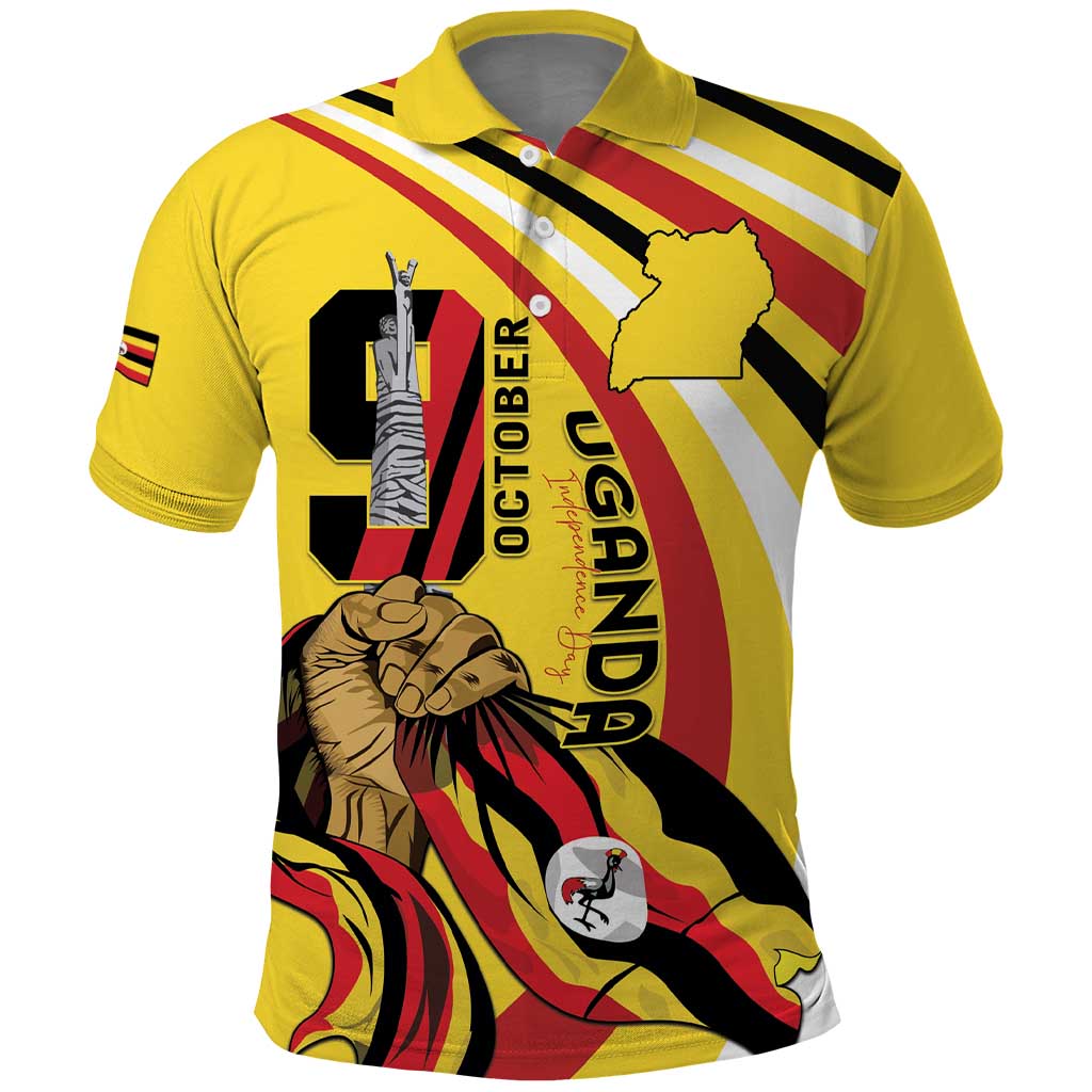 Uganda Polo Shirt 63rd Anniversary Of Independence - Wonder Print Shop