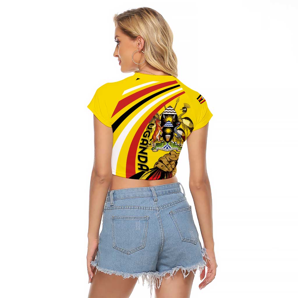 Uganda Raglan Cropped T Shirt 63rd Anniversary Of Independence - Wonder Print Shop