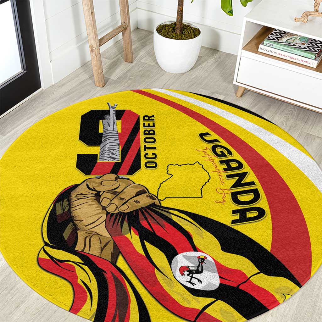 Uganda Round Carpet 63rd Anniversary Of Independence - Wonder Print Shop