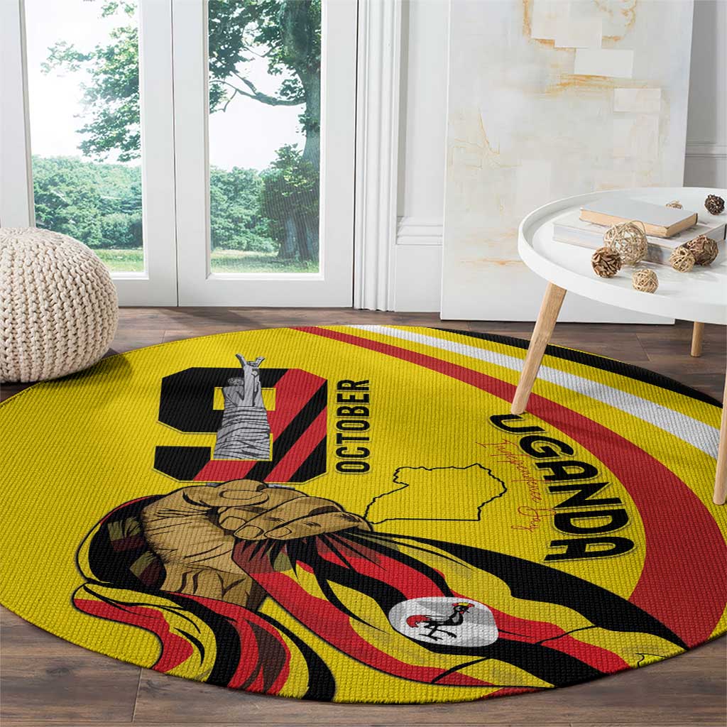Uganda Round Carpet 63rd Anniversary Of Independence - Wonder Print Shop