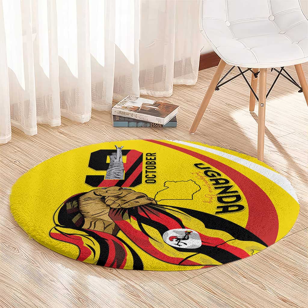 Uganda Round Carpet 63rd Anniversary Of Independence - Wonder Print Shop