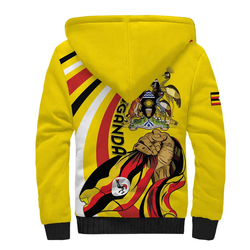 Uganda Sherpa Hoodie 63rd Anniversary Of Independence - Wonder Print Shop