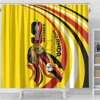 Uganda Shower Curtain 63rd Anniversary Of Independence - Wonder Print Shop
