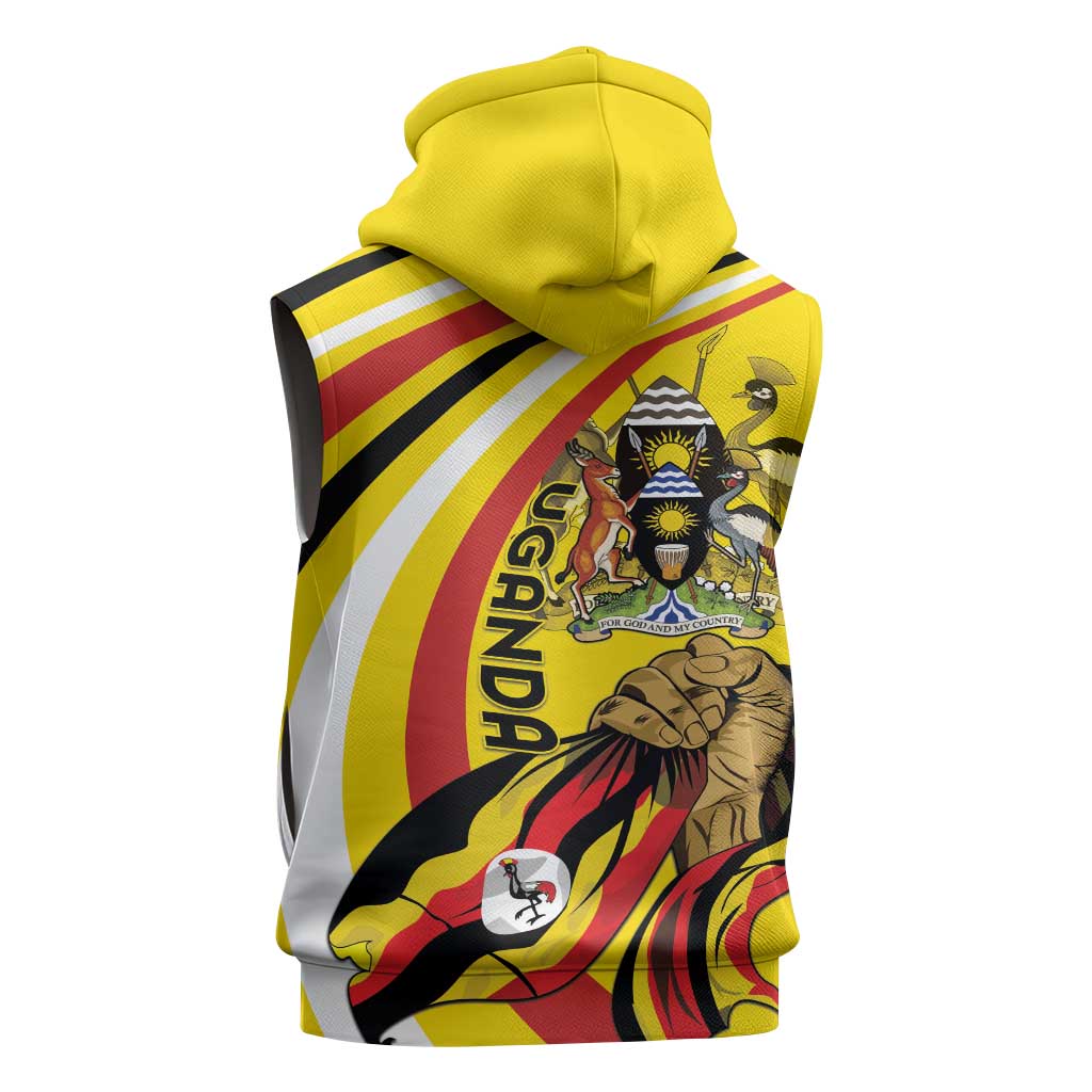 Uganda Sleeveless Hoodie 63rd Anniversary Of Independence - Wonder Print Shop