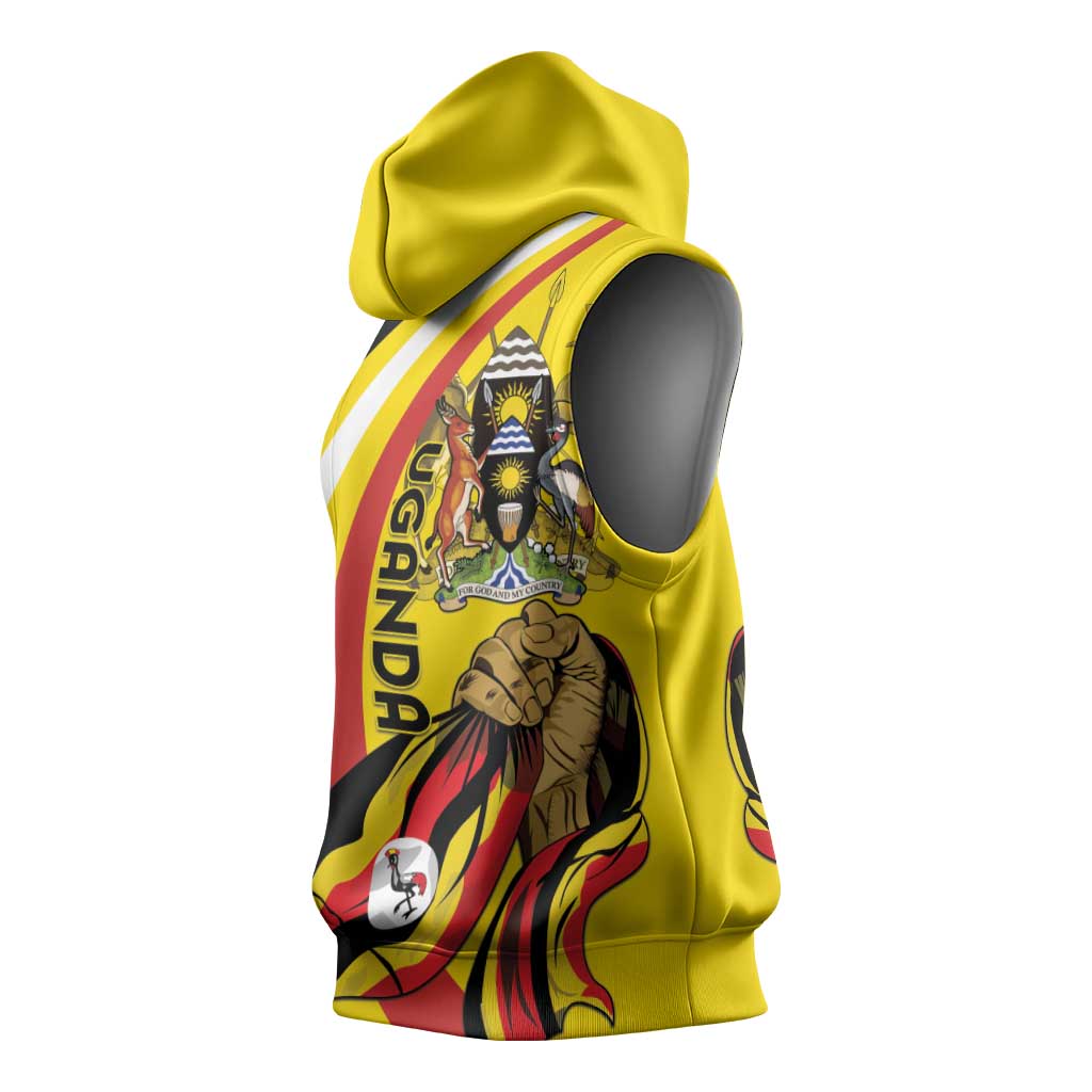 Uganda Sleeveless Hoodie 63rd Anniversary Of Independence - Wonder Print Shop