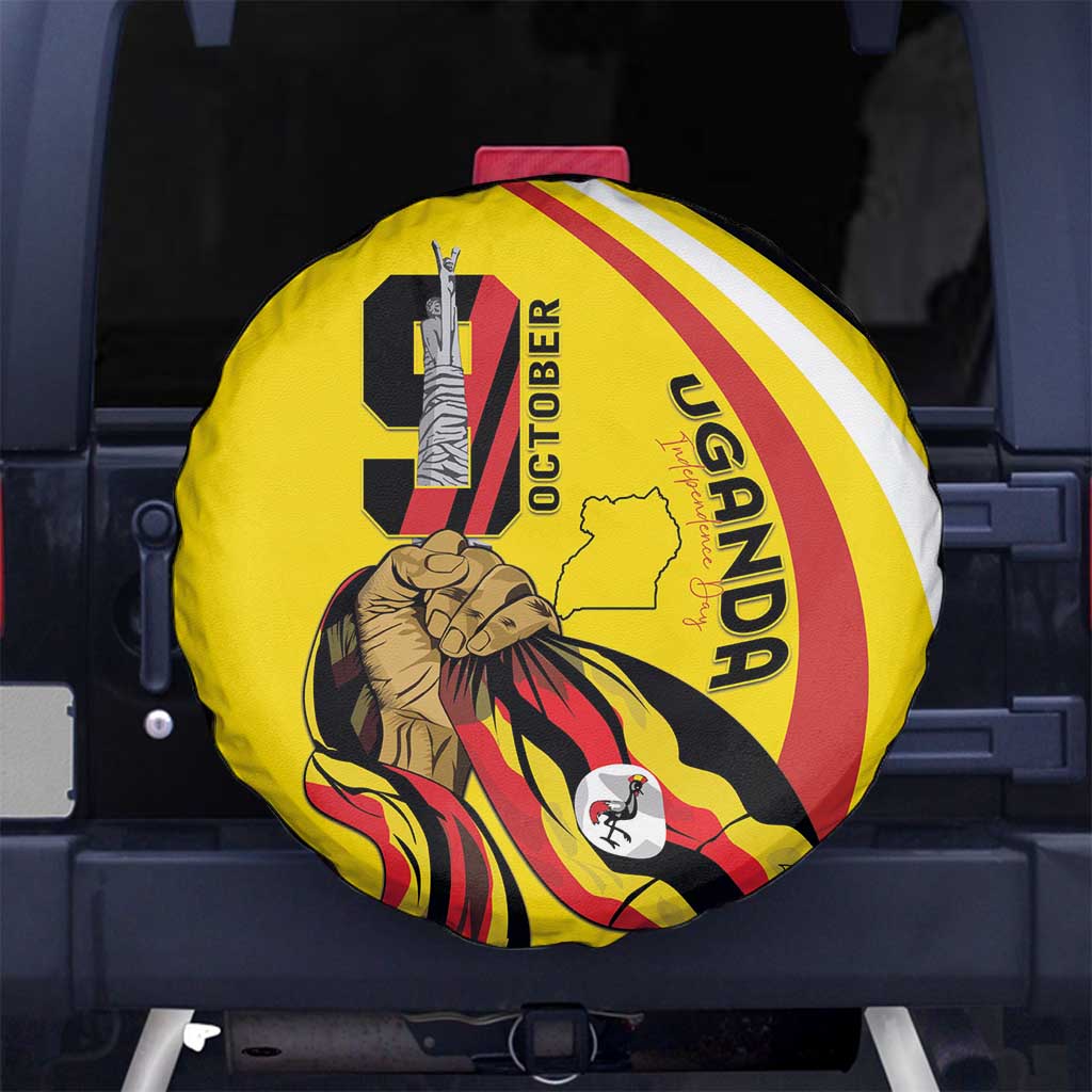 Uganda Spare Tire Cover 63rd Anniversary Of Independence - Wonder Print Shop