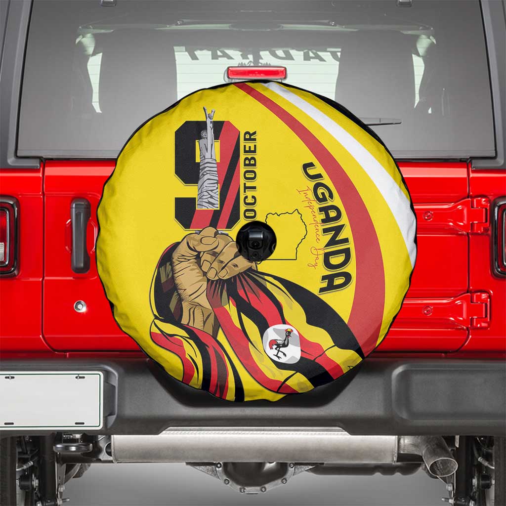 Uganda Spare Tire Cover 63rd Anniversary Of Independence - Wonder Print Shop